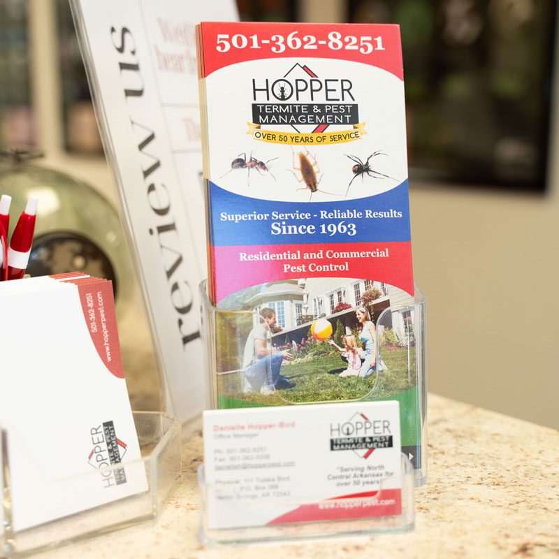 Hopper Pest Rack Card Desk